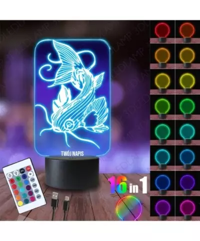 Lampka Nocna 3D LED LAMP Ryba Sum