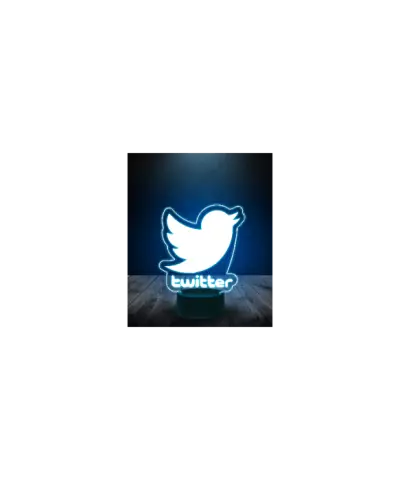 Lampka LED 3D Plexido Twitter - 4