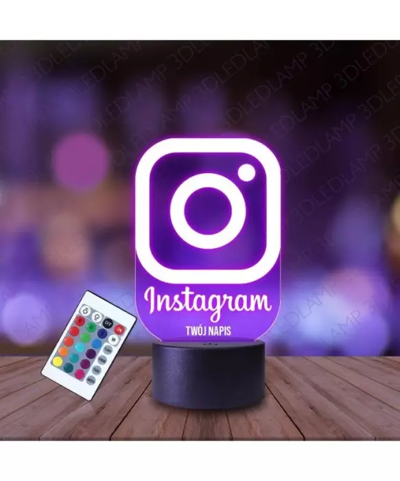 Lampka Nocna 3D LED LAMP Instagram
