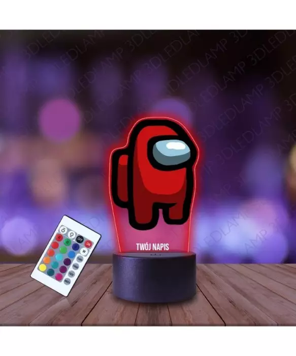 Lampka Nocna 3D LED LAMP z Nadrukiem Among Us