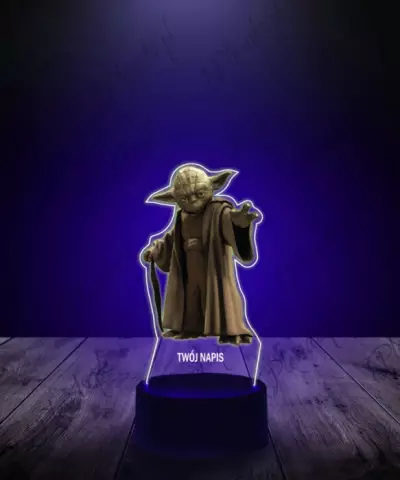 Lampka LED 3D Plexido z Nadrukiem Yoda Star Wars - 3