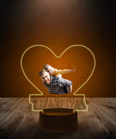 Lampka LED 3D Plexido z Nadrukiem Dla Taty - 1