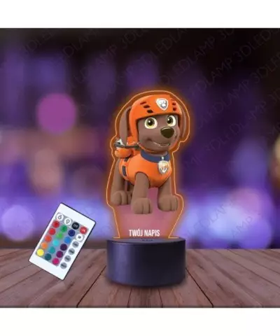 Lampka Nocna 3D LED LAMP z Nadrukiem Psi Patrol Zuma