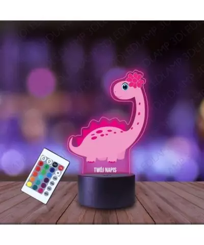 Lampka Nocna 3D LED LAMP z Nadrukiem Dinozaur