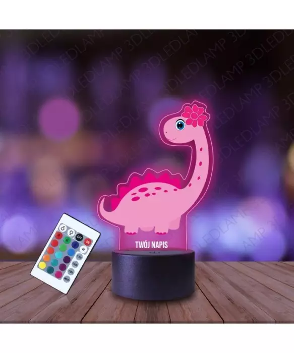 Lampka Nocna 3D LED LAMP z Nadrukiem Dinozaur