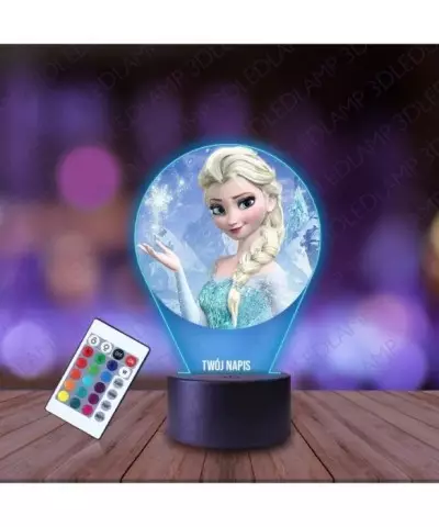 Lampka Nocna 3D LED LAMP z Nadrukiem Elsa Kraina Lodu