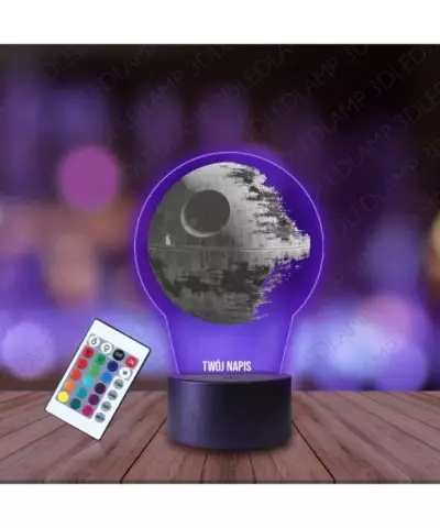 Lampka Nocna 3D LED LAMP z Nadrukiem Gwiazda Śmierci