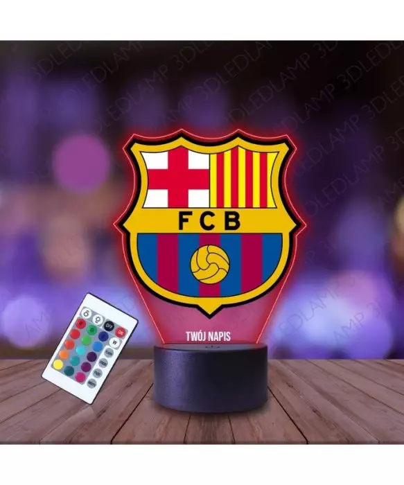 Lampka Nocna 3D LED LAMP z Nadrukiem FC Barcelona