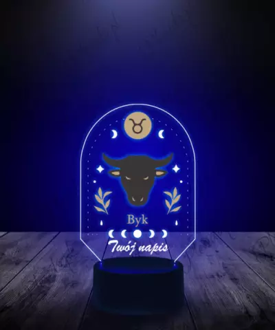 lampka_led_3d_plexido_z_nadrukiem_znak_zodiaku_byk