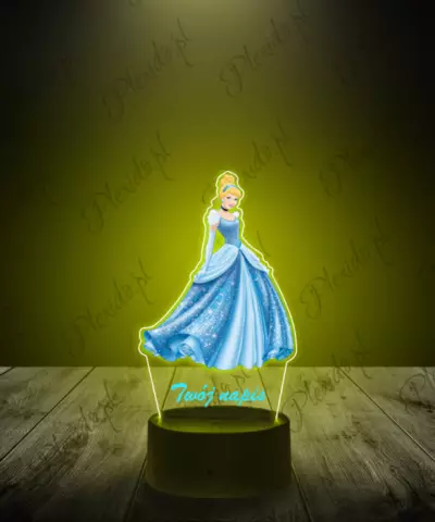 Lampka LED 3D Plexido z Nadrukiem Kopciuszek - 3