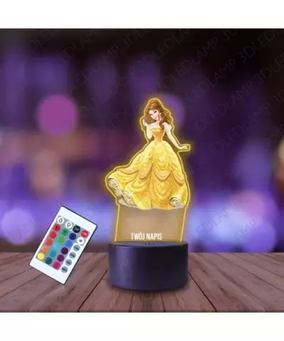 Lampka Nocna 3D LED LAMP z Nadrukiem Bella