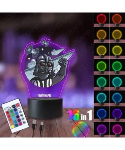 Lampka Nocna 3D LED LAMP z Nadrukiem Darth Vader