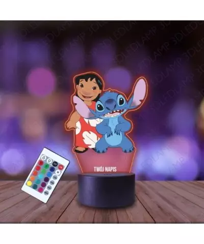 Lampka Nocna 3D LED LAMP z Nadrukiem Lilo i Stich