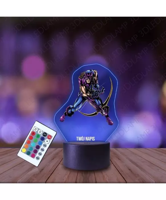 Lampka Nocna 3D LED LAMP z Nadrukiem Marvel Hawkeye