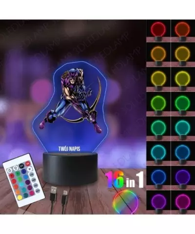 Lampka Nocna 3D LED LAMP z Nadrukiem Marvel Hawkeye