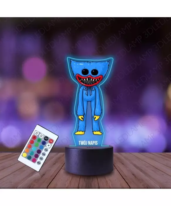 Lampka Nocna 3D LED LAMP z Nadrukiem Huggy Wuggy