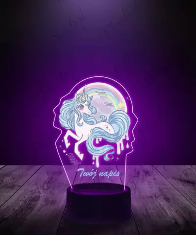lampka_led_3d_plexido_z_nadrukiem_jednorożec_tęcza