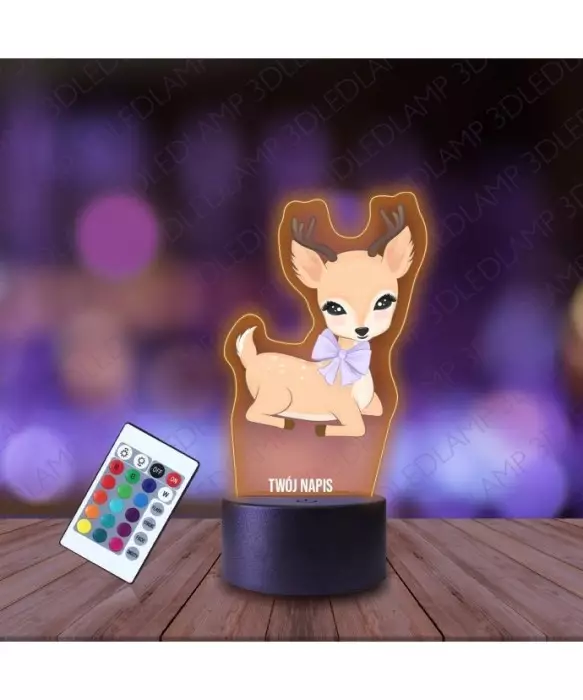 Lampka Nocna 3D LED LAMP z Nadrukiem Jelonek