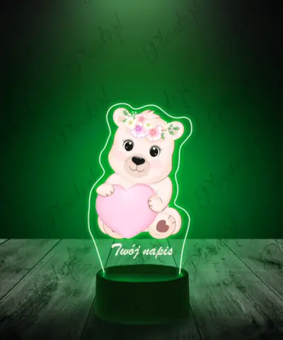 lampka_led_3d_plexido_z_nadrukiem_miś_z_serduszkiem