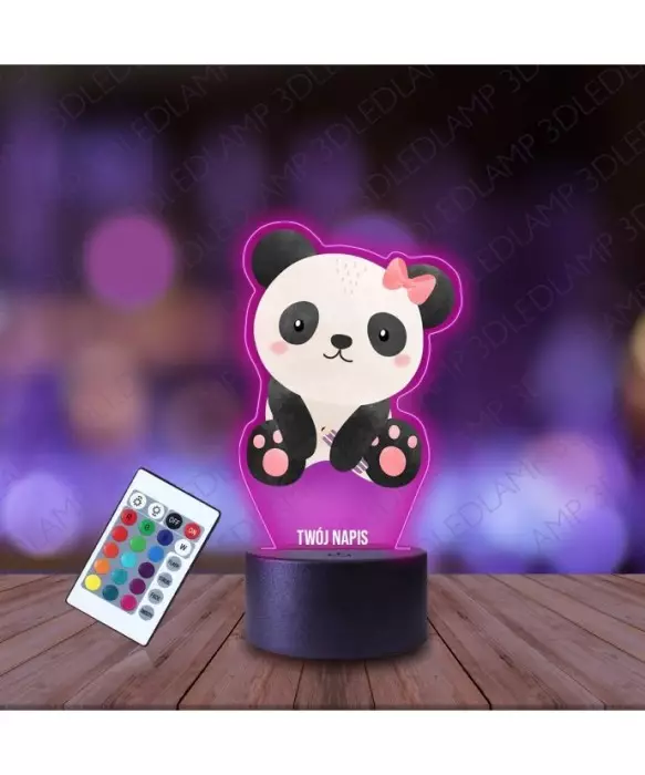 Lampka Nocna 3D LED LAMP z Nadrukiem Panda