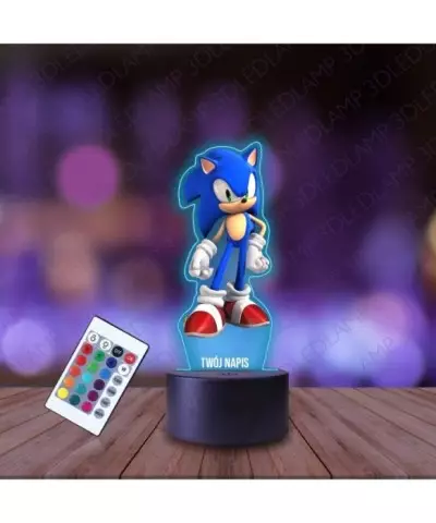 Lampka Nocna 3D LED LAMP z Nadrukiem Sonic