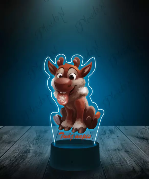 lampka_led_3d_plexido_z_nadrukiem_kraina_lodu_sven