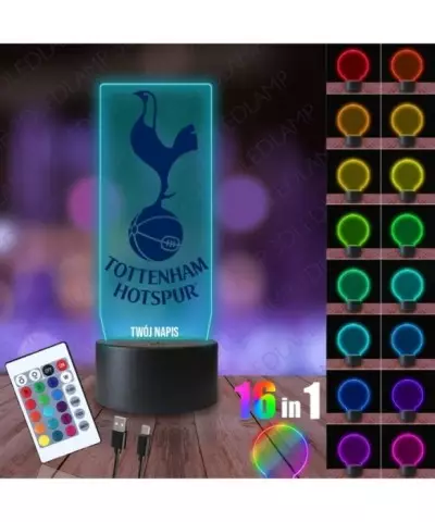 Lampka Nocna 3D LED LAMP z Nadrukiem Tottenham