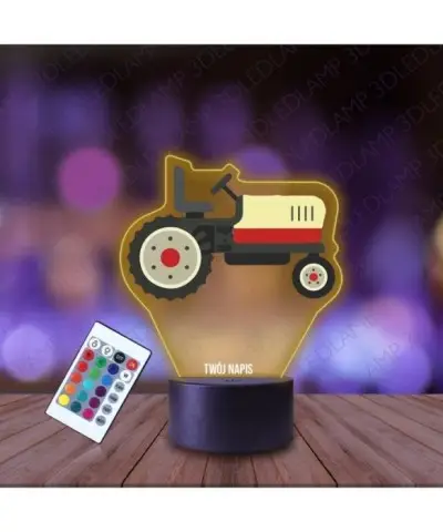 Lampka Nocna 3D LED LAMP z Nadrukiem Ciągnik