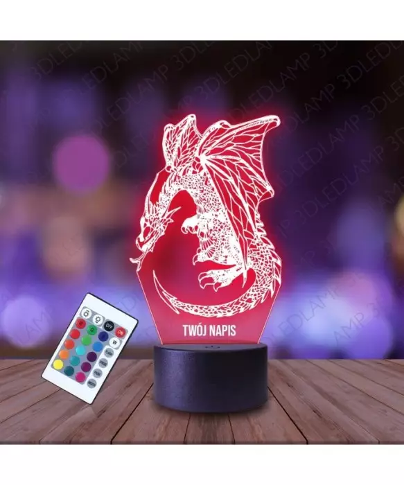 Lampka Nocna 3D LED LAMP Ród Smoka Gra o Tron