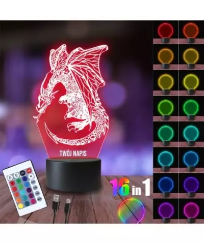 Lampka Nocna 3D LED LAMP Ród Smoka Gra o Tron