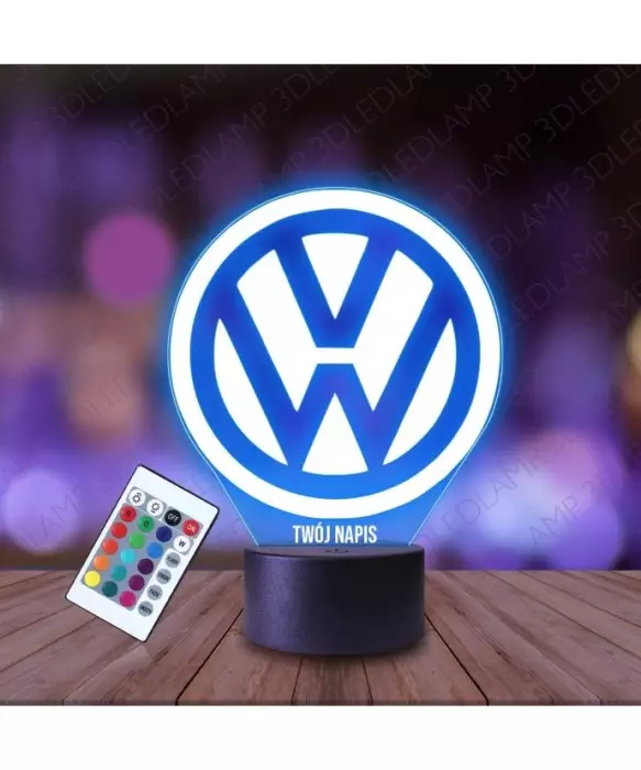 Lampka Nocna 3D LED LAMP Volkswagen Logo