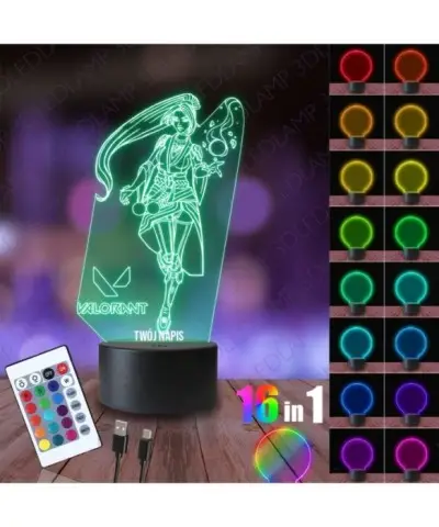 Lampka Nocna 3D LED LAMP Valorant Sage