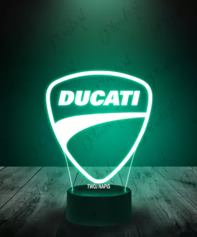 Lampka LED 3D Plexido Ducati Logo - 2