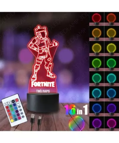 Lampka Nocna 3D LED LAMP Fortnite Burger