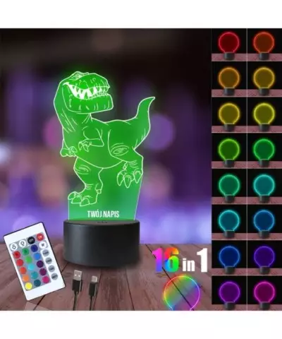 Lampka Nocna 3D LED LAMP T-Rex