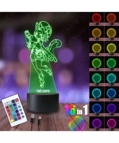 Lampka Nocna 3D LED LAMP Genshin Impact Drink