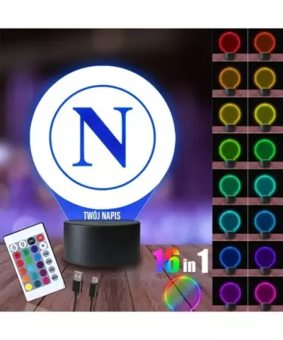 Lampka Nocna 3D LED LAMP SSC Napoli Piłka