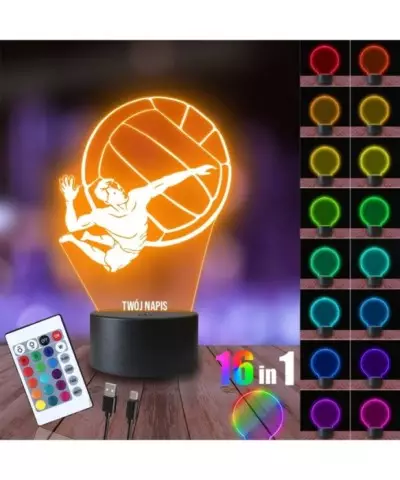 Lampka Nocna 3D LED LAMP Siatkarz