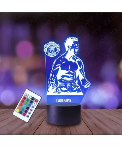 Lampka Nocna 3D LED LAMP Cristiano Ronaldo Manchester