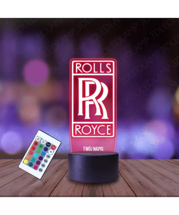 Lampka Nocna 3D LED LAMP Rolls-Royce Logo