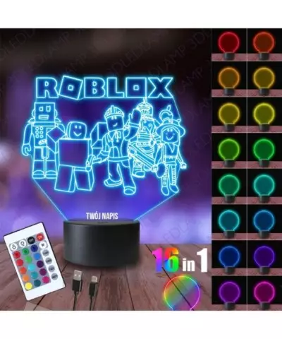 Lampka Nocna 3D LED LAMP Roblox Postacie