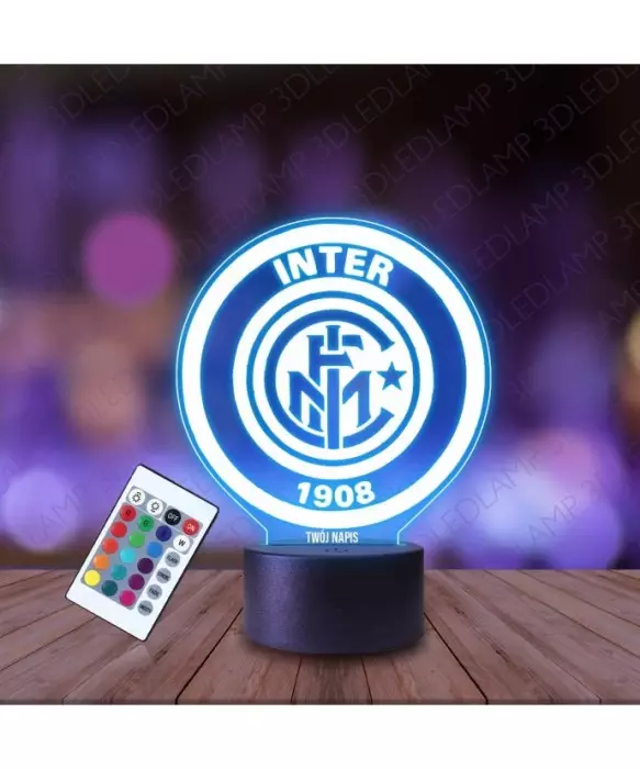 Lampka Nocna 3D LED LAMP Inter Mediolan Logo