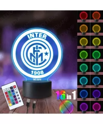 Lampka Nocna 3D LED LAMP Inter Mediolan Logo