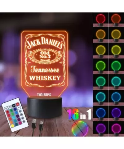 Lampka Nocna 3D LED LAMP Jack Daniels