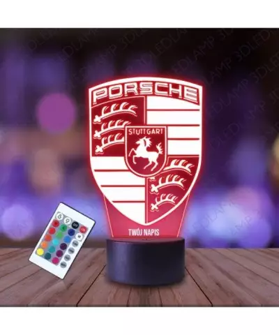 Lampka Nocna 3D LED LAMP Porsche Logo