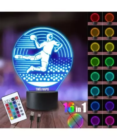 Lampka Nocna 3D LED LAMP Piłka Ręczna
