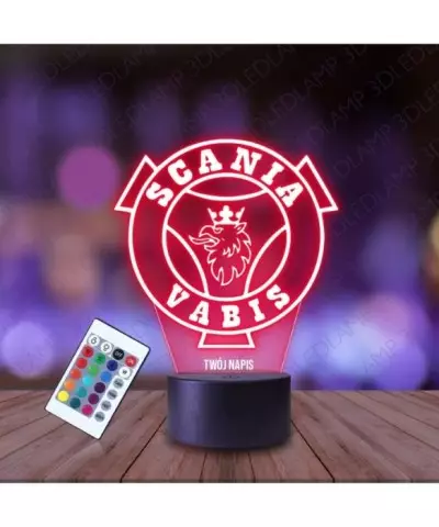 Lampka Nocna 3D LED LAMP Ciężarówka Scania Vabis Logo