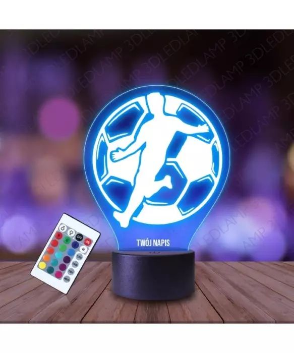 Lampka Nocna 3D LED LAMP Piłkarz Piłka Nożna Sport
