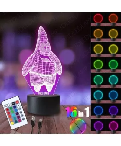 Lampka Nocna 3D LED LAMP Patryk Spongebob