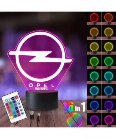 Lampka Nocna 3D LED LAMP Opel Logo